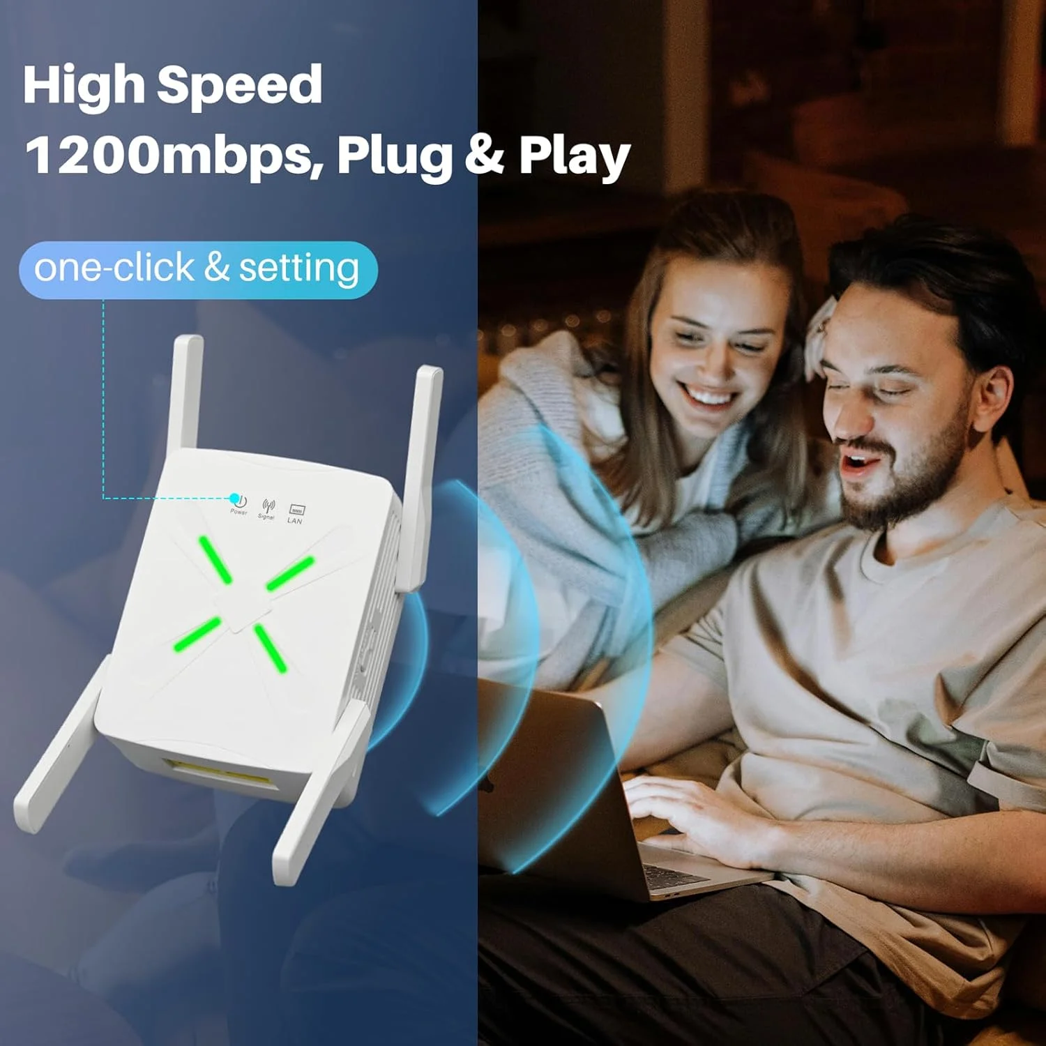 تقویت کننده سیگنال وای فای، پوشش 830 متر مربع، توسعه دهنده شبکه مش، سرعت 80٪ سریعتر، پشتیبانی از 99+ دستگاه تقویت کننده سیگنال وای فای، پوشش 830 متر مربع، توسعه دهنده شبکه مش، سرعت 80٪ سریعتر، پشتیبانی از 99+ دستگاه