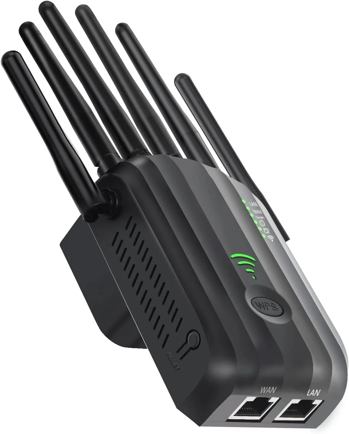 تقویت کننده سیگنال وای فای با 6 آنتن، توسعه دهنده وای فای با پورت اترنت، پوشش دهی تا 900 متر مربع، سازگار با دستگاه های بیشتر، توسعه دهنده اینترنت وای فای برای خانه