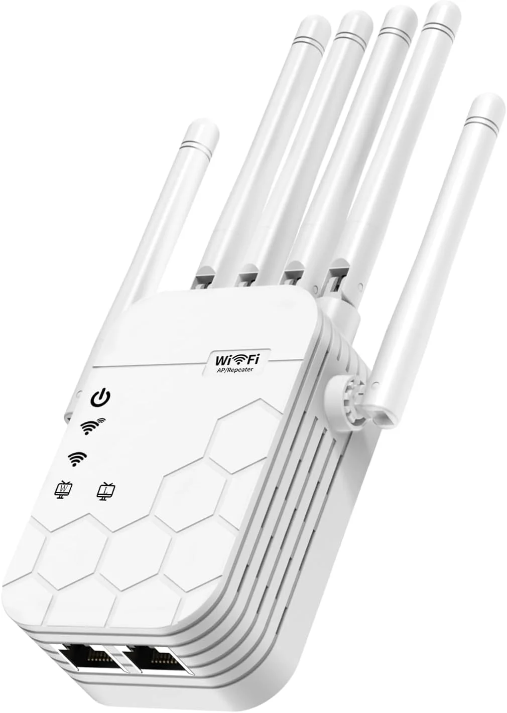 تقویت کننده سیگنال وای فای برای منزل، AC1900Mbps دو بانده، پوشش تا 1200 متر مربع و 105 دستگاه، تقویت کننده وای فای بی سیم با پورت اترنت، سازگار با همه روترها