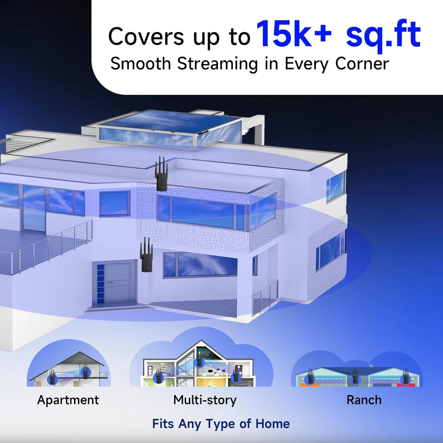 تقویت کننده سیگنال وای فای 2026 برای خانه، توسعه دهنده اینترنت بی سیم تا 15000 فوت مربع، تقویت کننده وای فای دوربرد و تقویت کننده سیگنال با پورت اترنت، توسعه دهنده روتر وای فای پشتیبانی از 99٪ دستگاه ها، راه اندازی با یک ضربه تقویت کننده سیگنال وای فای 2026 برای خانه، توسعه دهنده اینترنت بی سیم تا 15000 فوت مربع، تقویت کننده وای فای دوربرد و تقویت کننده سیگنال با پورت اترنت، توسعه دهنده روتر وای فای پشتیبانی از 99٪ دستگاه ها، راه اندازی با یک ضربه