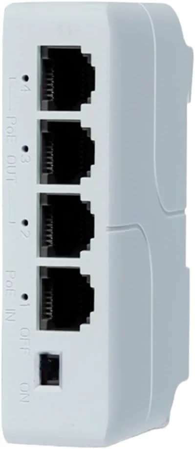 توسعه دهنده POE چهار پورت 10/100Mbps، سوئیچ تکرار کننده شبکه 1 به 3، استاندارد