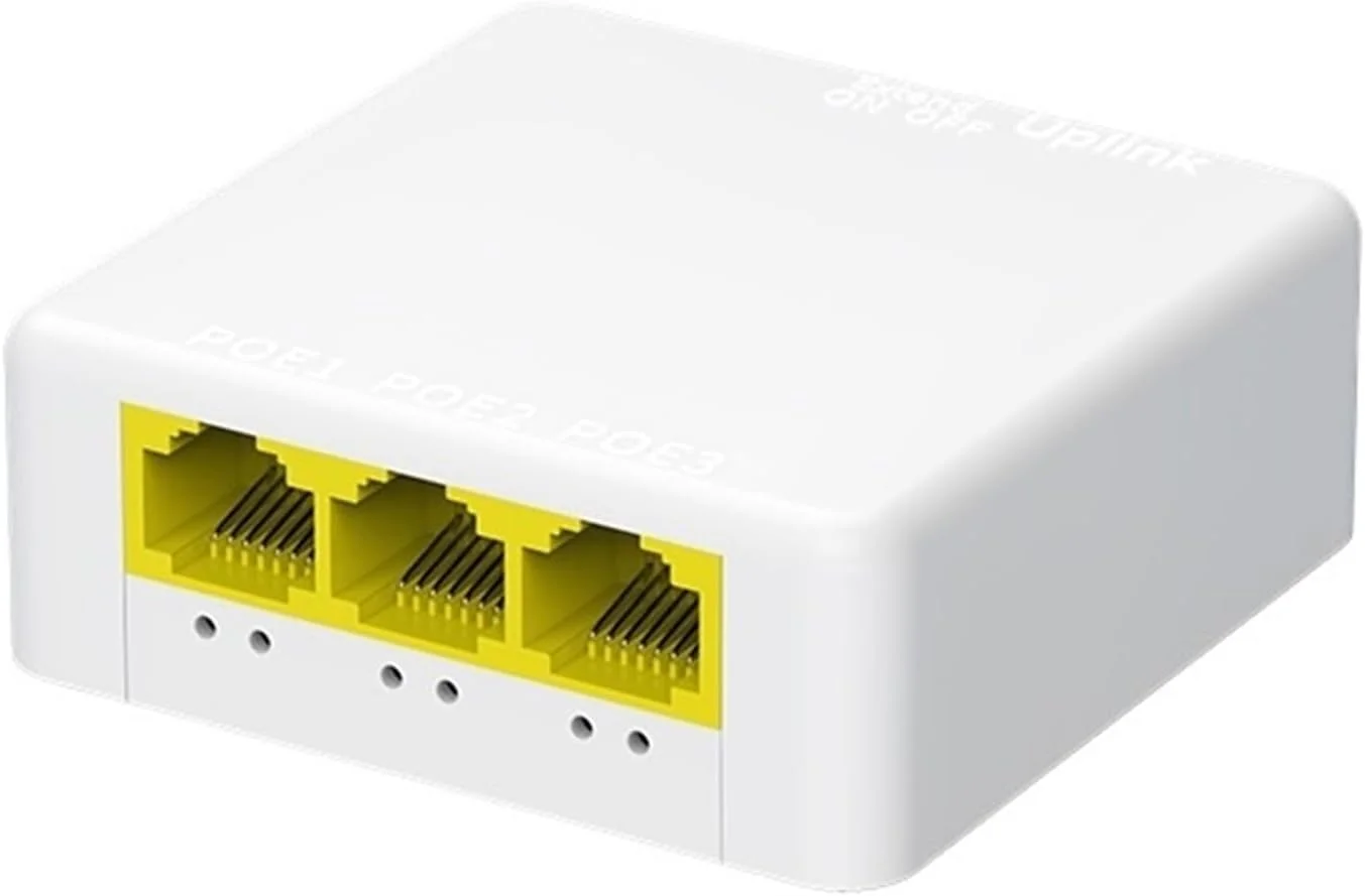 توسعه دهنده POE سه پورت 10/100Mbps، سوییچ شبکه 1 به 3، تکرار کننده و استاندارد