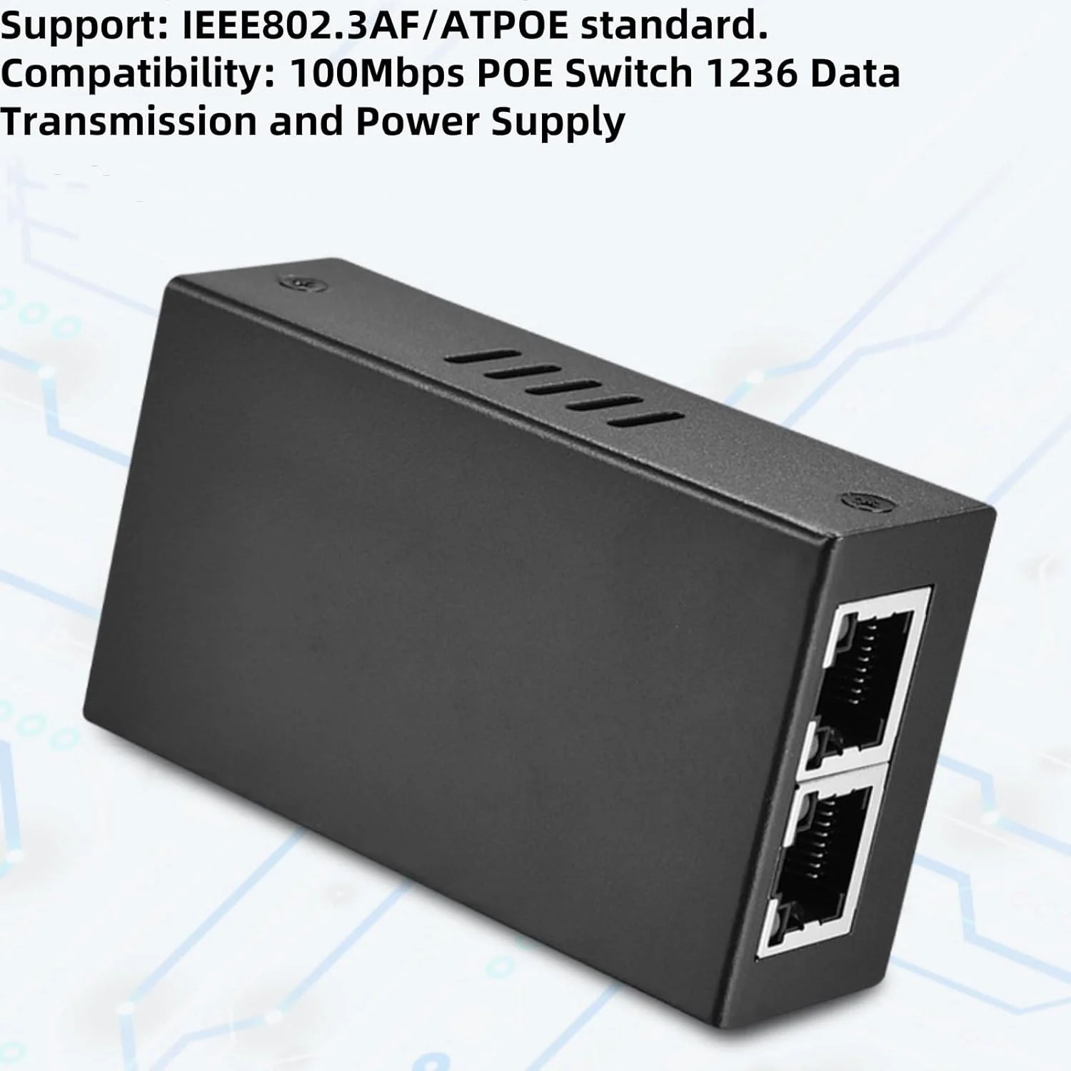 تکرار کننده اترنت 2 پورت، توسعه دهنده PoE با قابلیت اتصال و پخش 100 مگابیت بر ثانیه برای سیستم های امنیتی دوربین IP