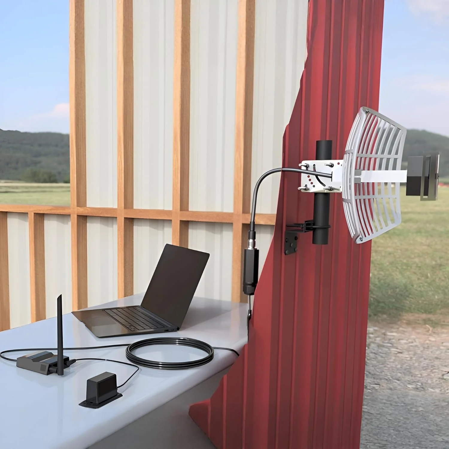 سیستم گیرنده وای فای دوربرد C. Crane CC Vector - سازگار با همه دستگاه ها - دریافت وای فای از راه دور و تکرار آن برای همه دستگاه های وای فای در یک مکان جدید 2.4 گیگاهرتز