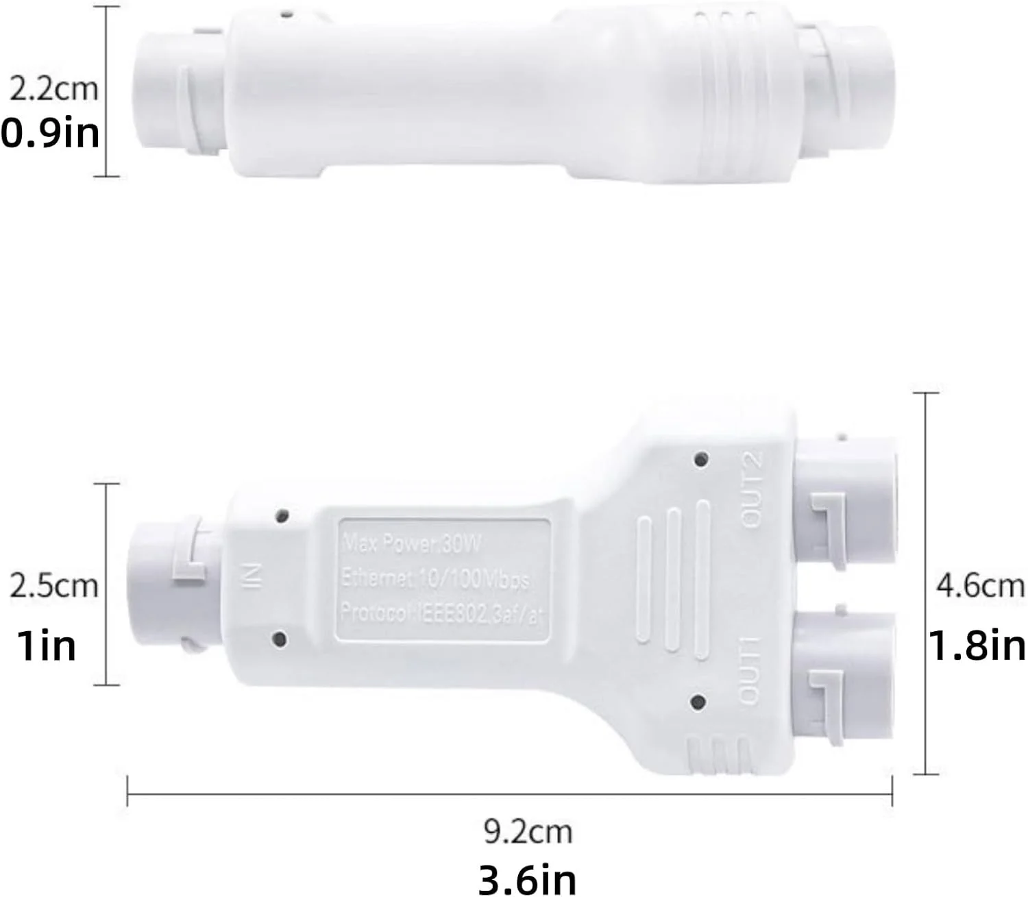 تکرار کننده اترنت 2 پورت، توسعه دهنده تکرار کننده POE با قابلیت اتصال و پخش 100 مگابیت بر ثانیه برای سیستم های امنیتی دوربین IP