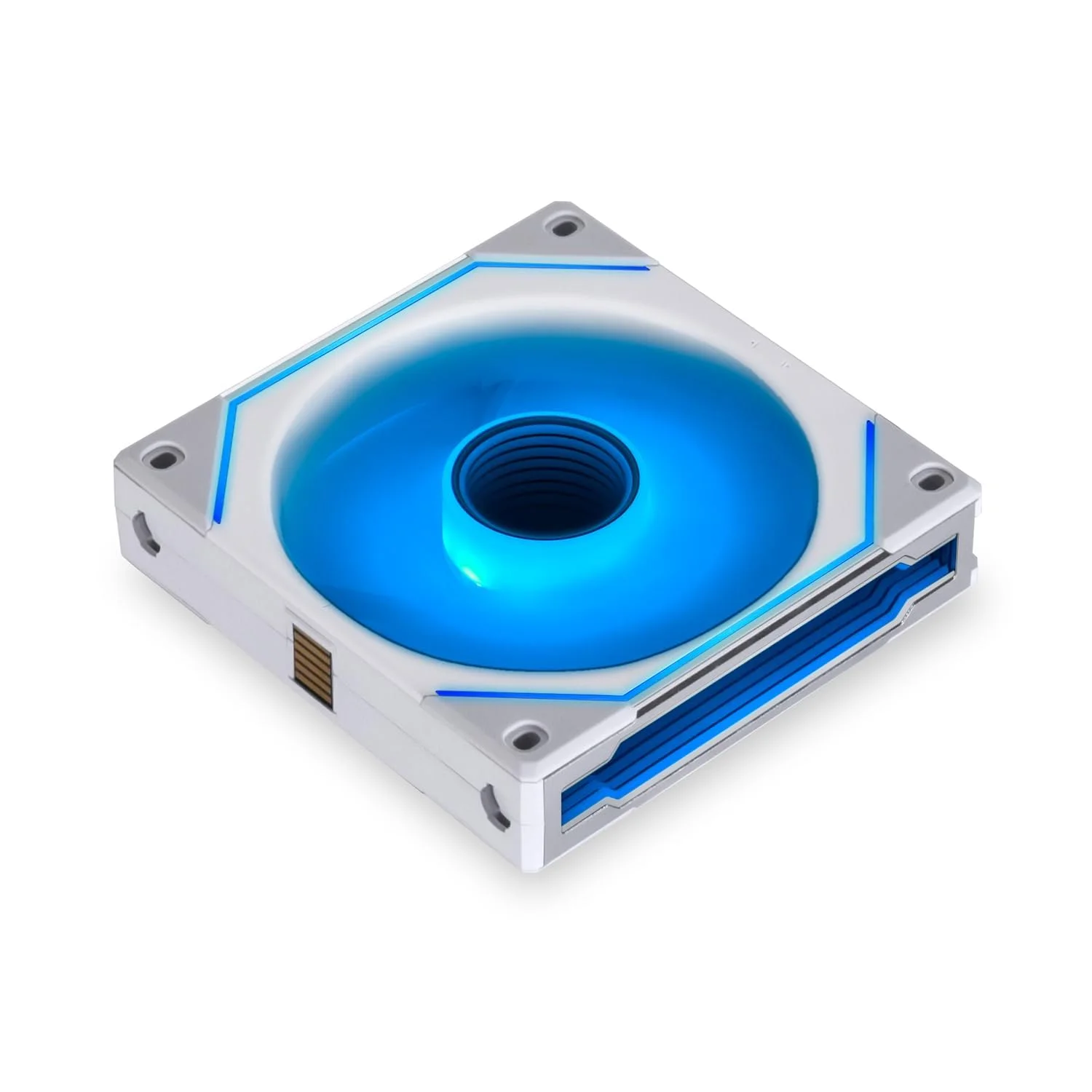فن سه تایی Lian Li UNI Fan SL-Infinity 120 - فن ARGB - آینه بی نهایت - طراحی زنجیره ای - جلوه های نورپردازی قابل تنظیم - اتصال تک کابلی - با کنترلر - سفید (UF-SLIN120-3W)