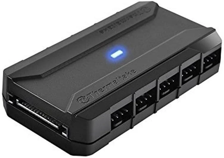 هاب فن PWM ترمالتیک Commander FP با 10 پورت 4 پین و تغذیه SATA مدل AC-023-AN1NAN-A1، ابعاد 8.12 در 4.31 در 1.77 سانتی متر