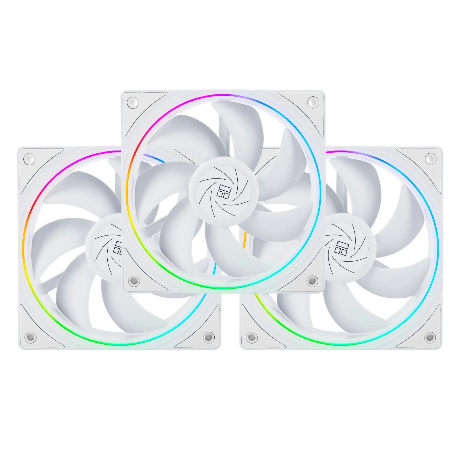 فن پردازنده Thermalright TL-S12W X3 120mm، خنک کننده کیس، فن کامپیوتر بی صدا با کانکتور 4 پین PWM و بلبرینگ S-FDB، تا 1500 دور در دقیقه (سفید، 3 عددی)