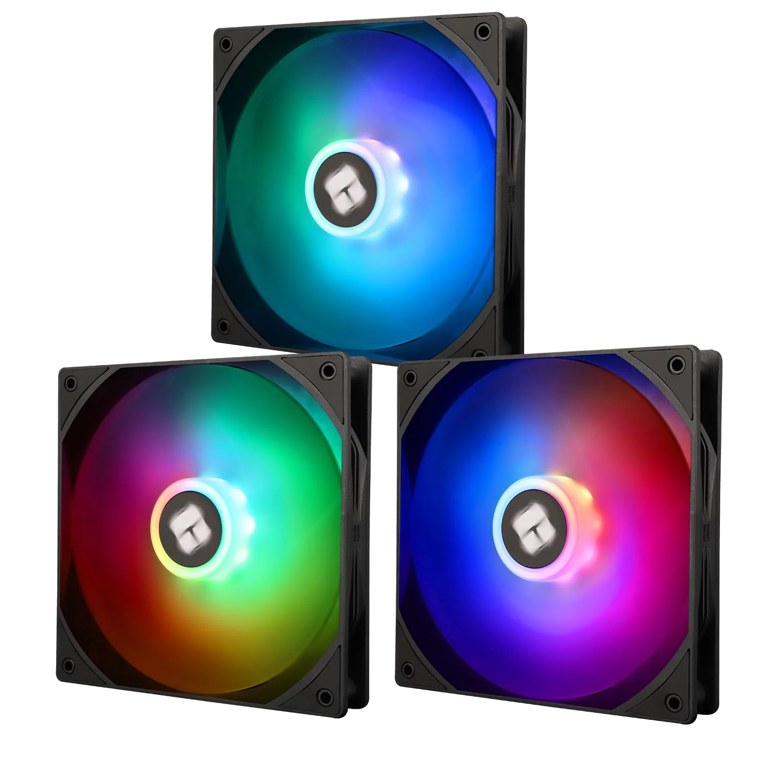 فن خنک کننده بی صدای 140 میلی متری Thermalright TL-C14C-S X3، فن خنک کننده مشکی کامپیوتر، خنک کننده پردازنده با سرعت بالای 1500 دور در دقیقه، کانکتور 4 پین PWM، بسته 3 عددی