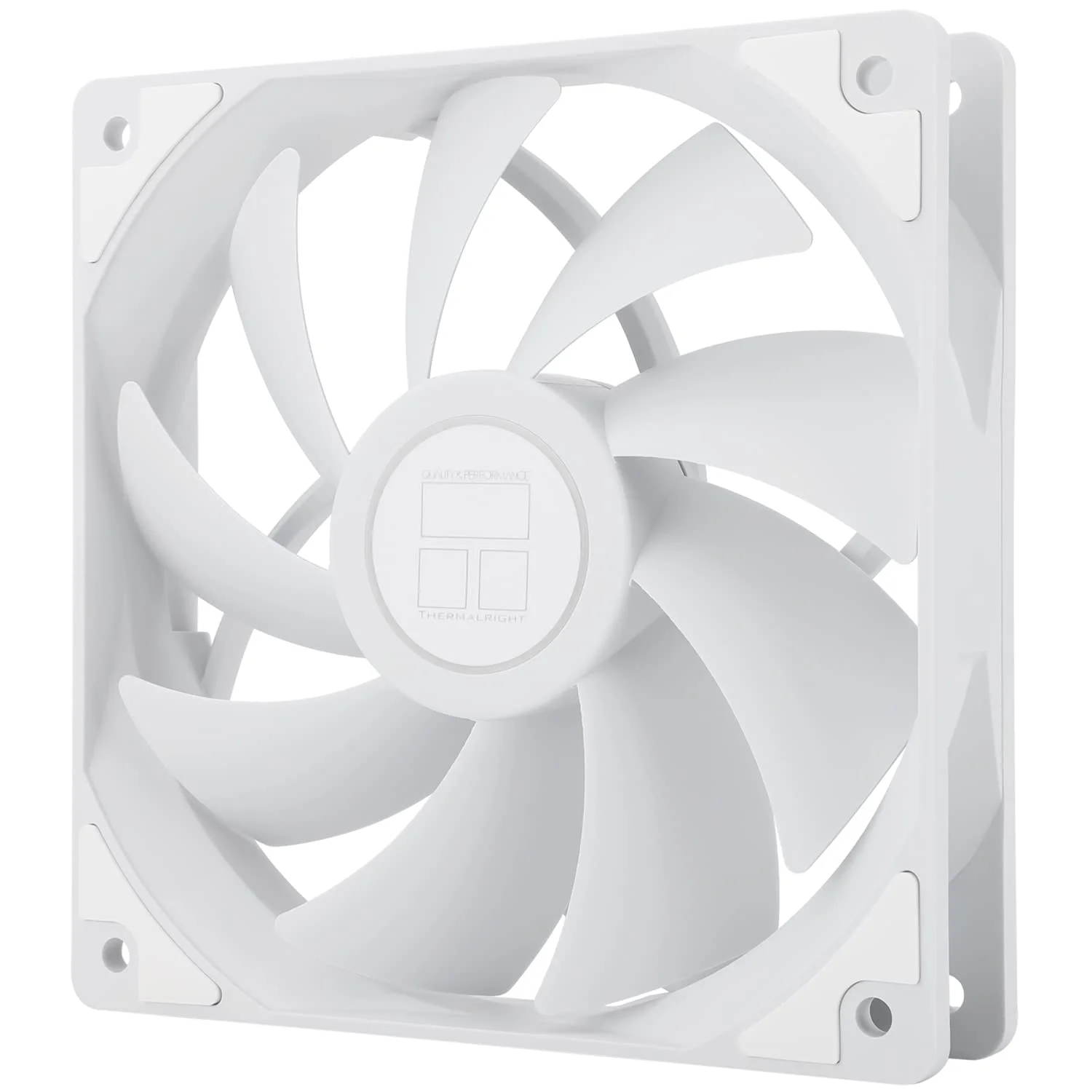 فن خنک کننده پردازنده Thermalright TL-C12CW، فن خنک کننده کیس 120 میلی متری، فن کامپیوتر سایلنت 4 پین PWM با بلبرینگ S-FDB، سرعت چرخش تا 1550 دور در دقیقه (سفید)
