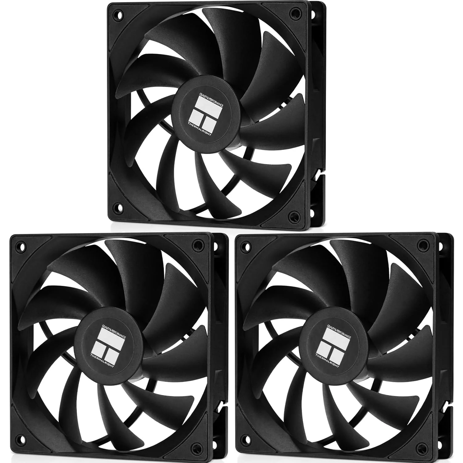 فن های خنک کننده کیس کامپیوتر Thermalright TL-C12B V2 X3 120mm، کنترل PWM 4 پین، 1500 دور در دقیقه، برای شاسی/خنک کننده پردازنده