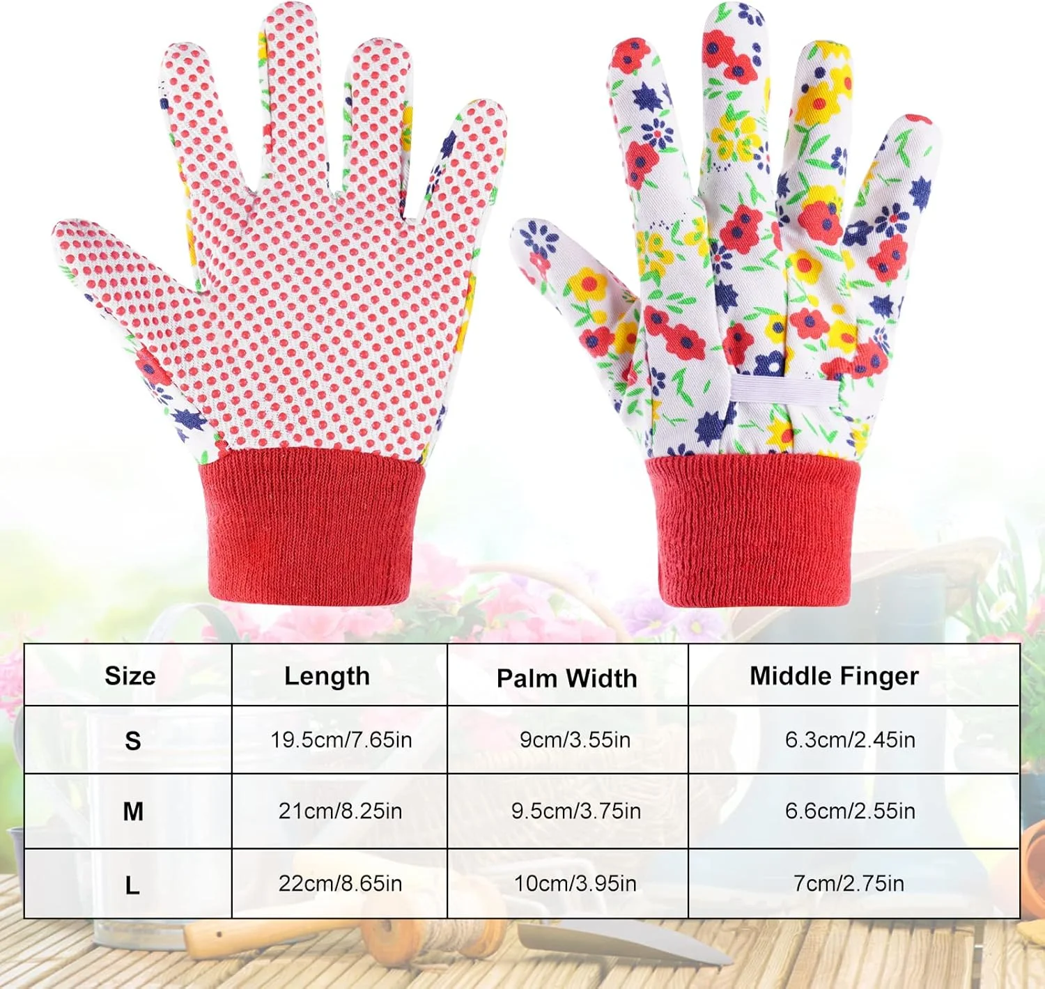 دستکش باغبانی کودکانه OSDUE، 3 جفت دستکش محافظ با روکش لاستیکی فوم برای باغبانی و کار برای دختران و پسران (مناسب 10-15 سال)