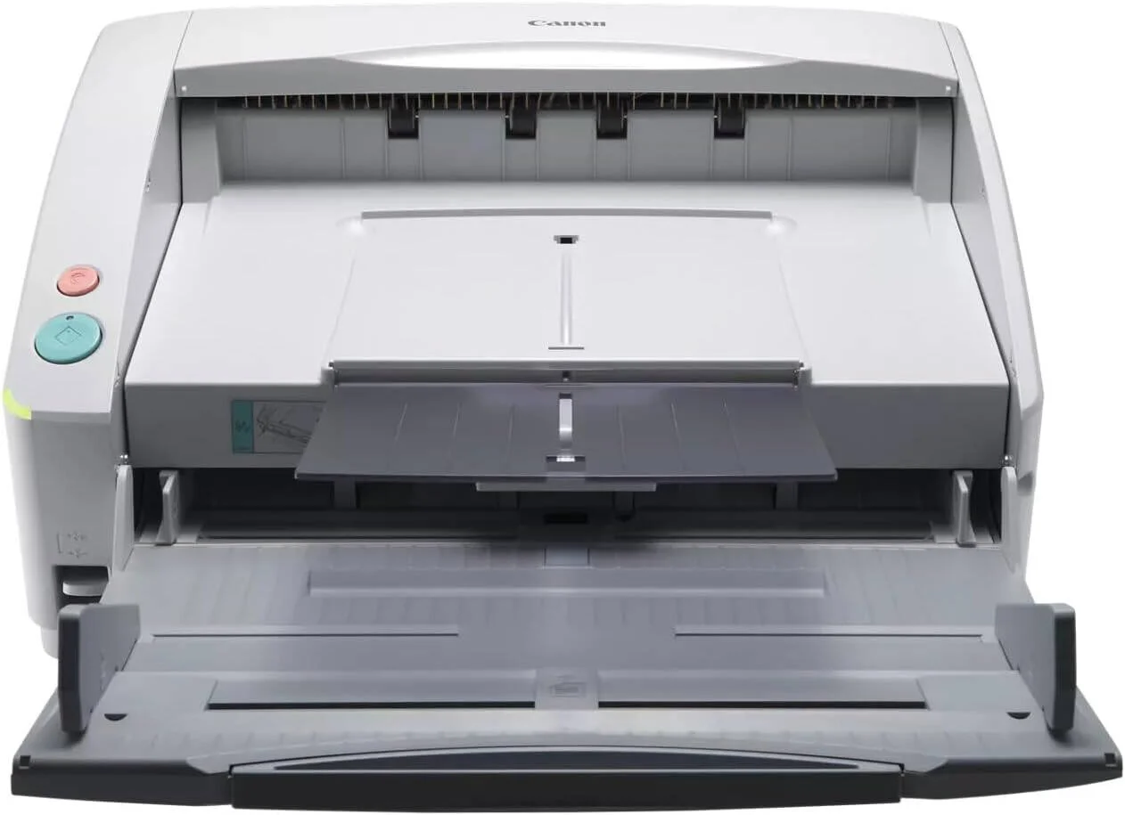 اسکنر اسناد اداری Canon image FORMULA، رزولوشن اپتیکال 600dpi، سرعت 80 صفحه در دقیقه و 160 تصویر در دقیقه، ظرفیت فیدر 100 برگی، کیفیت تصویر Kofax VRS، اسکن دو طرفه A3، سفید | 4624B003AG