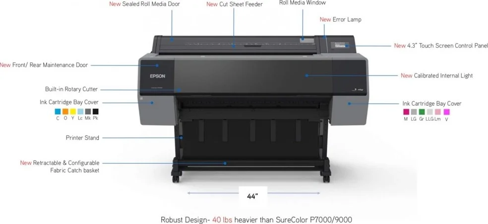چاپگر جوهرافشان ابعاد بزرگ 44 اینچی Epson SureColor P9500 Commercial Edition، رزولوشن 1200 x 2400 DPI | C11CH13301A1 چاپگر جوهرافشان ابعاد بزرگ 44 اینچی Epson SureColor P9500 Commercial Edition، رزولوشن 1200 x 2400 DPI | C11CH13301A1