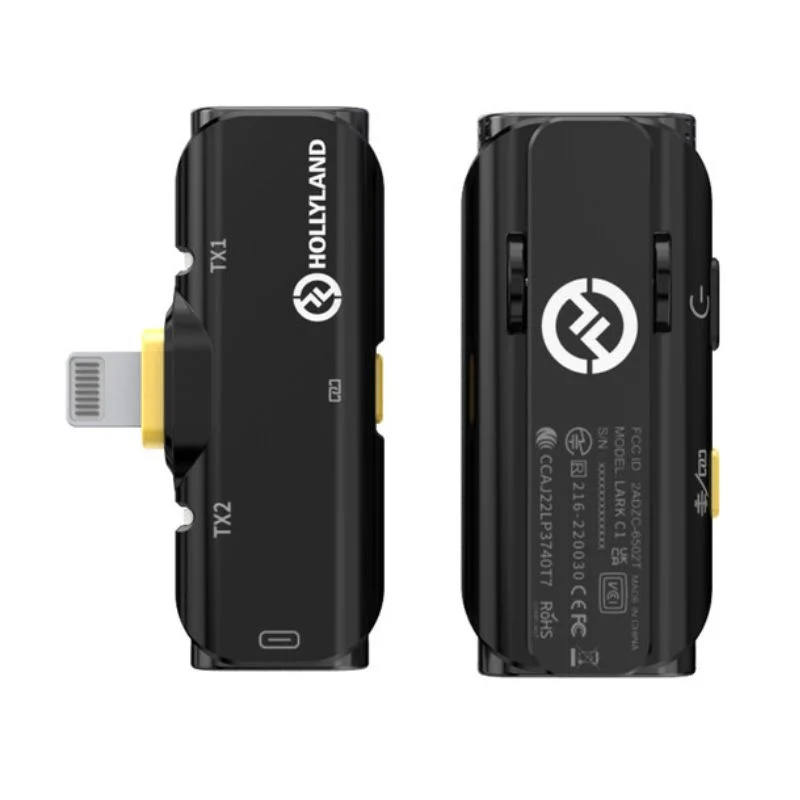 میکروفون یقه‌ای بی‌سیم Hollyland Lark C1 Solo با درگاه Lightning