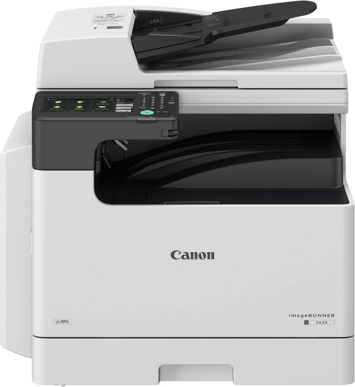 Canon imageRUNNER 2425 Multifunction Laser Printer, 25ppm Printed Speed, 600 x 600 DPI Resolution, 7-inch WVGA Color Touchscreen Control Panel, 700 Sheets Max Capacity, White | IR 2425