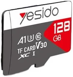 کارت حافظه میکرو اس دی 128 گیگابایت Yesido، کارت TF فوق العاده سریع V30 XC I، رابط کارت TF، USB3.0، قابل استفاده برای تلفن هوشمند، تبلت، لپ تاپ، ظرفیت 128 گیگابایت | FL18