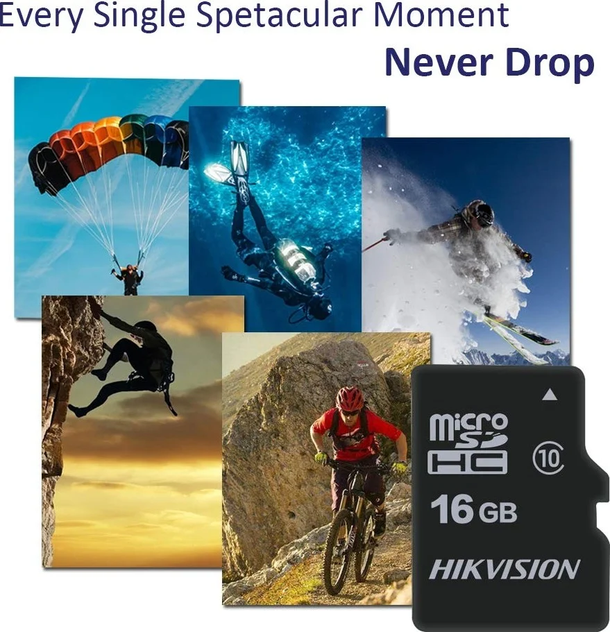 کارت حافظه 16 گیگابایتی MicroSDHC هایک ویژن 92 مگابیت بر ثانیه | HS-TF-C1(STD)/16G/ZAZ01X00/OD