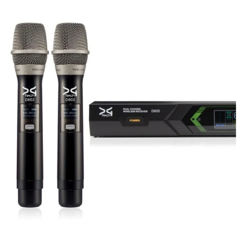 میکروفون بی سیم دوگانه دستی مدل D6022 از دیجی تک