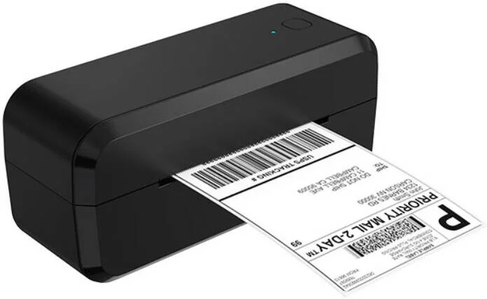 چاپگر برچسب حمل و نقل Aimo AM-243، رزولوشن چاپ 203 DPI، حداکثر سرعت چاپ 150mm/s (6 اینچ در ثانیه)، روش چاپ حرارتی مستقیم، رابط USB و بلوتوث، مشکی | AM-243