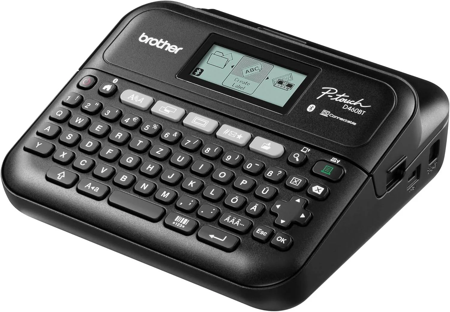 دستگاه چاپ لیبل خانگی و اداری Brother PT-D460BT برای نوارهای TZE با عرض 3.5 تا 18 میلی متر با رابط بلوتوث