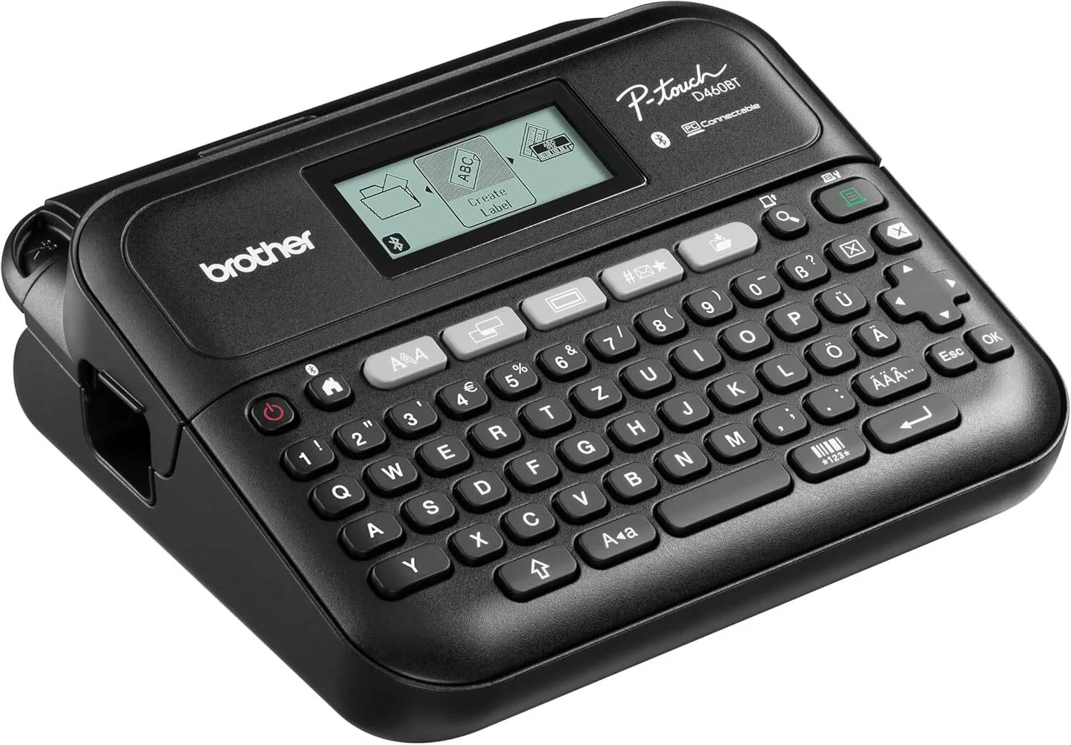 دستگاه چاپ لیبل خانگی و اداری Brother PT-D460BT برای نوارهای TZE با عرض 3.5 تا 18 میلی متر با رابط بلوتوث