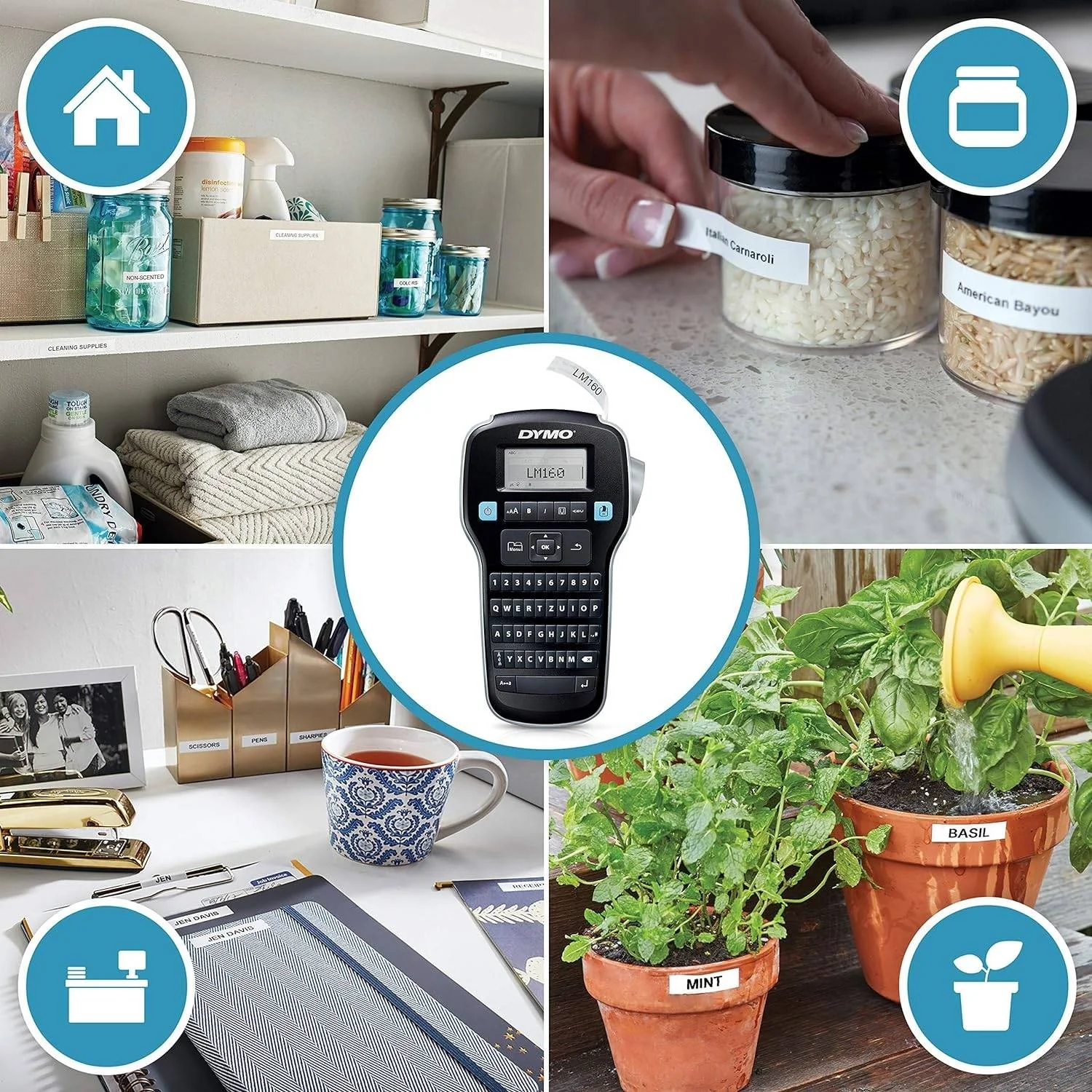 دستگاه چاپ لیبل دستی دایمو LabelManager 160 با صفحه کلید QWERTY | شامل نوار لیبل D1 سیاه و سفید (12 میلی متر) | مناسب برای خانه و محل کار دستگاه چاپ لیبل دستی دایمو LabelManager 160 با صفحه کلید QWERTY | شامل نوار لیبل D1 سیاه و سفید (12 میلی متر) | مناسب برای خانه و محل کار