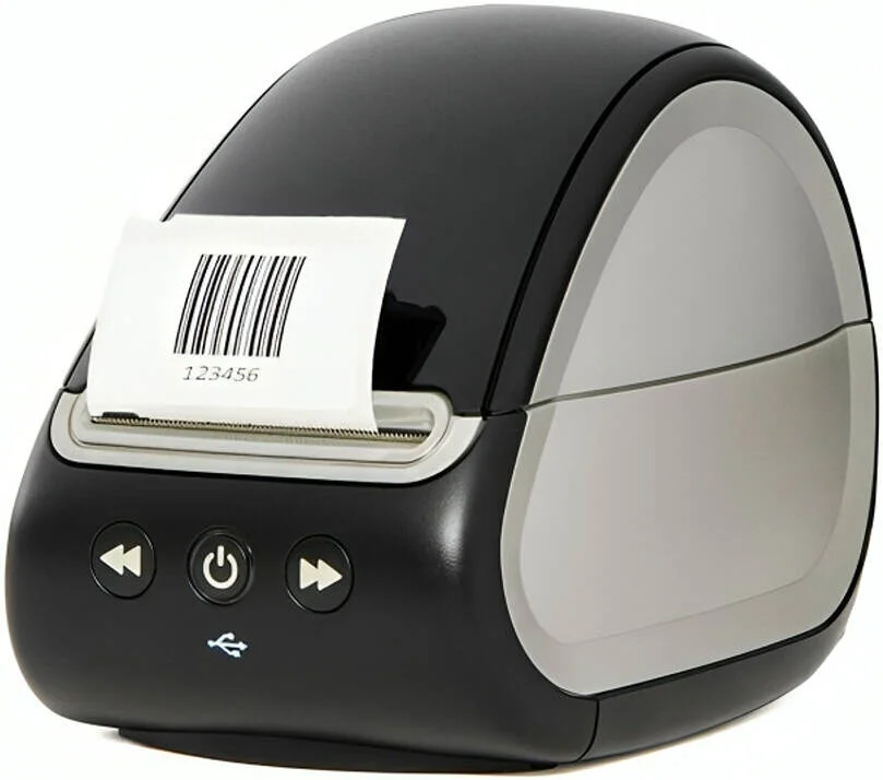 دستگاه چاپ لیبل DYMO LabelWriter 550 Turbo با چاپ حرارتی مستقیم پرسرعت و تشخیص خودکار لیبل، چاپ لیبل های حمل و نقل و موارد دیگر با اتصال USB/LAN، خاکستری | 2112727