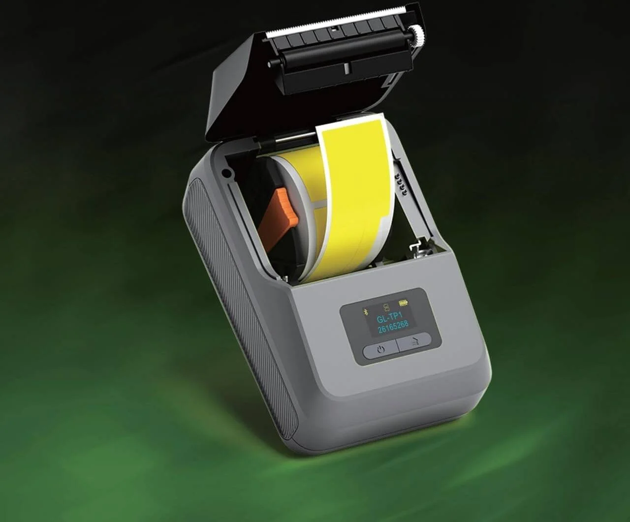 پرینتر حرارتی گرین لاین با رزولوشن چاپ 203 DPI، صفحه نمایش TFT، باتری لیتیومی قابل شارژ 1500mAh، اتصال بلوتوث و Type-C، چاپ انبوه، ویرایش موبایل - خاکستری