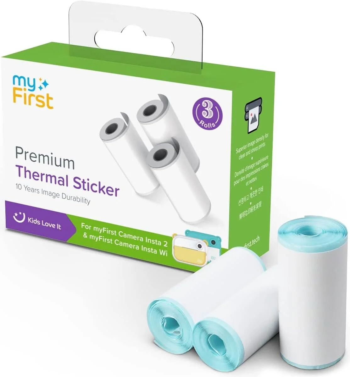 برچسب حرارتی ممتاز برای دوربین myFirst Camera Insta 20/Insta 2/Insta Wi. تراکم تصویر عالی برای چاپ های واضح و شفاف.