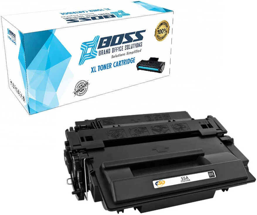 کارتریج تونر سازگار BOSS XL جایگزین HP55A، بازدهی 6000 صفحه، فناوری چاپ لیزری، سری پرینتر HP LaserJet P3015 مدل های P3015, P3015d, P3015dn, P3015n, P3015x، مشکی | CE255A