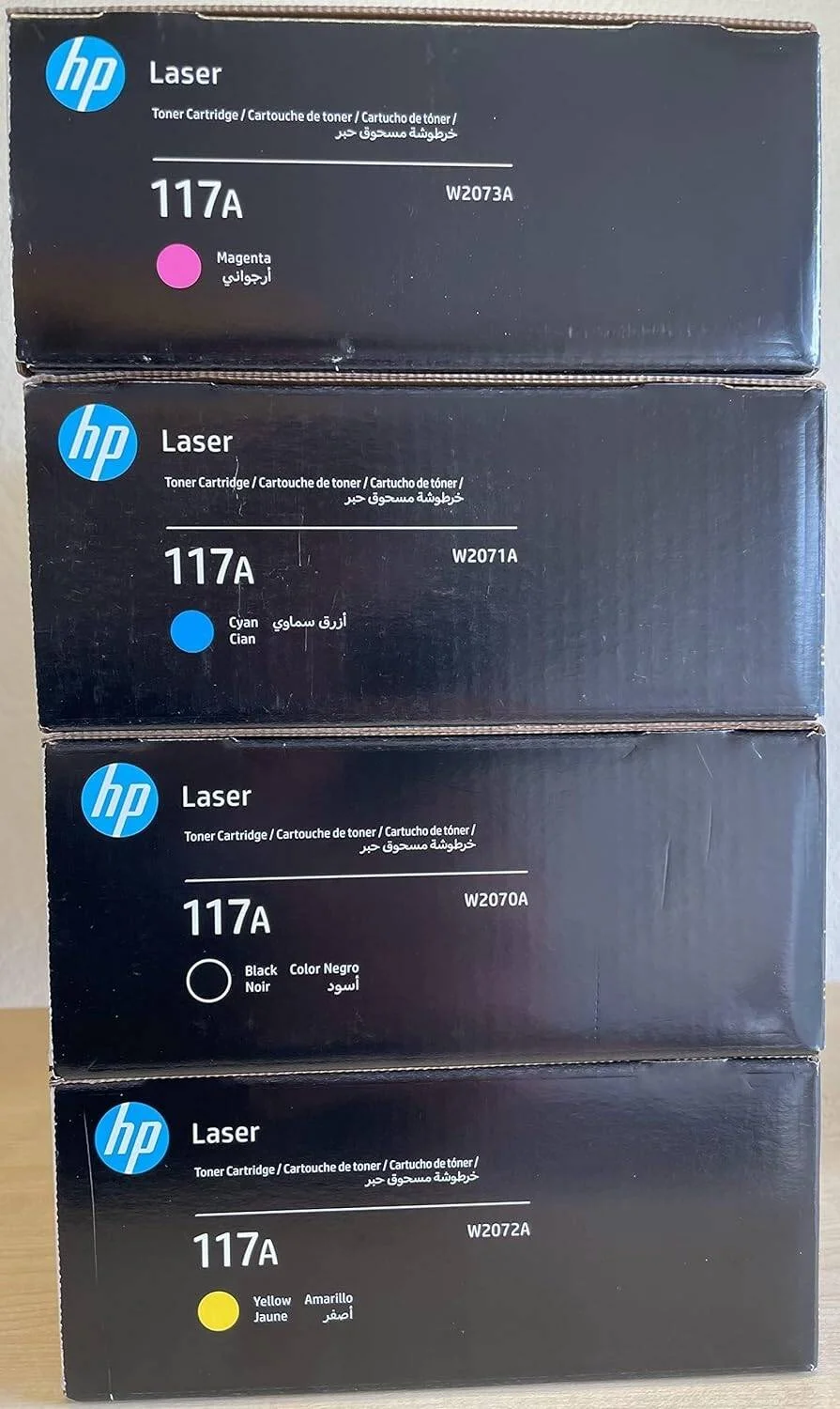 کیت تونر اصلی 117A اچ پی مناسب برای HP Laser 150 / HP Laser MFP 178/179 مشکی/سرخابی/آبی فیروزه ای/زرد