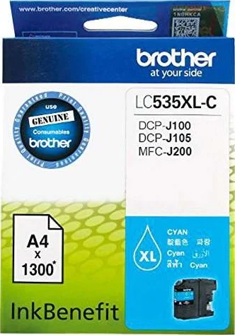 کارتریج جوهر آبی فیروزه ای Brother LC535XL-C