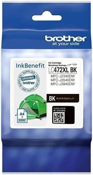 کارتریج جوهر مشکی با ظرفیت بالا Brother LC472XL برای پرینتر Brother MFC-J2340DW