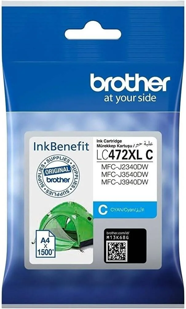 کارتریج جوهر با ظرفیت بالا Brother LC472XL برای پرینتر Brother MFC-J2340DW (فیروزه ای)