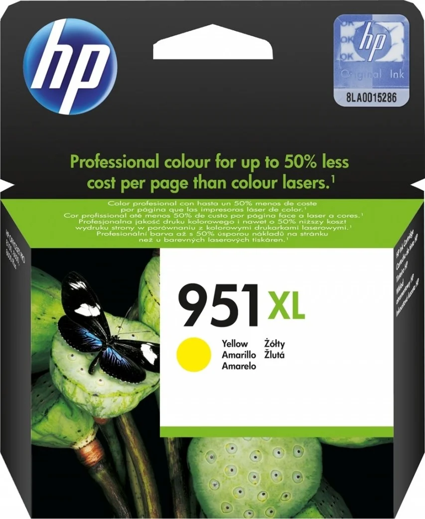 کارتریج جوهر اصلی زرد با بازدهی بالا HP 951XL مدل CN048AE