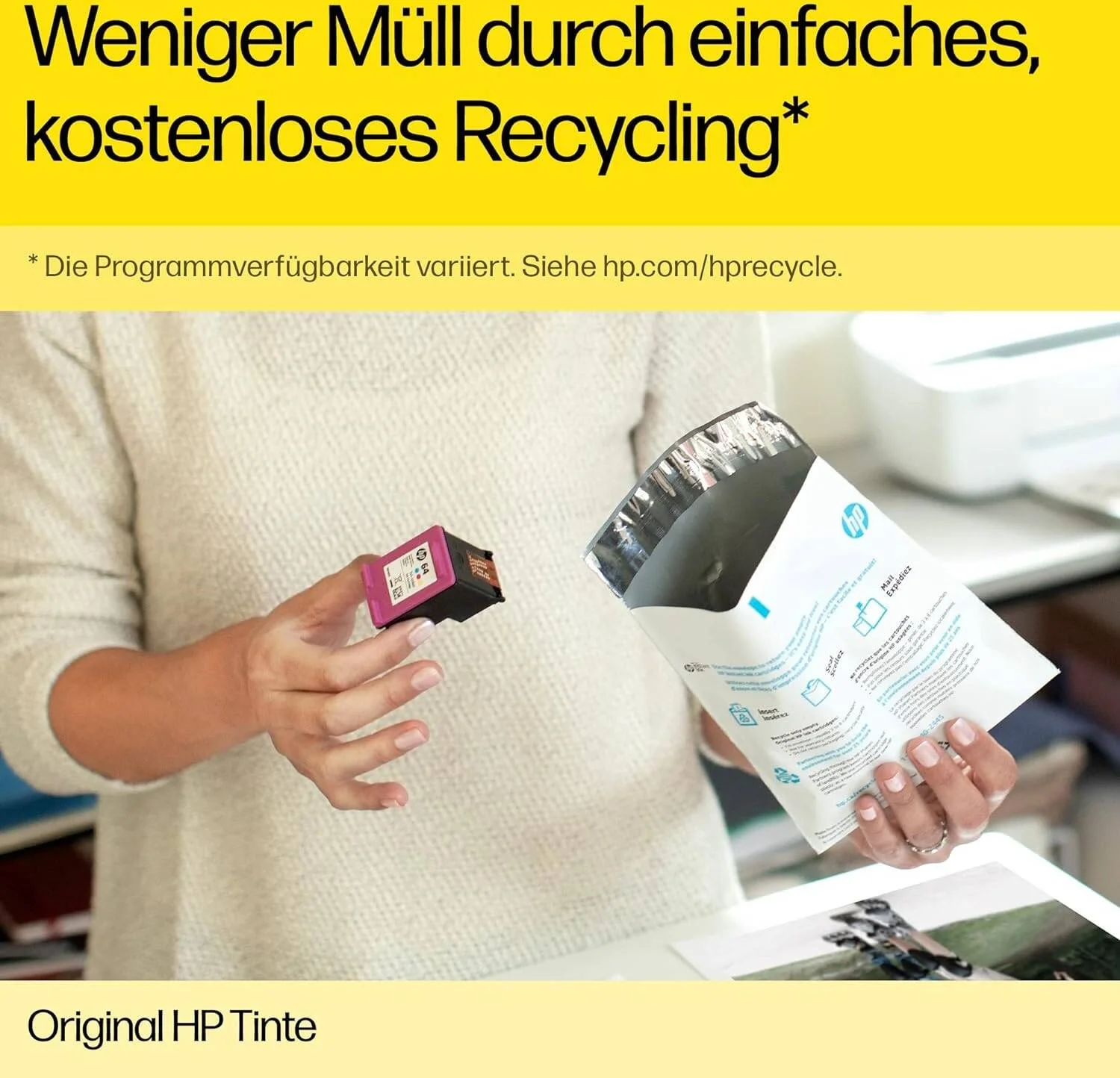 HP 953 بسته چهارتایی کارتریج جوهر اصلی مشکی، فیروزه ای، سرخابی، زرد