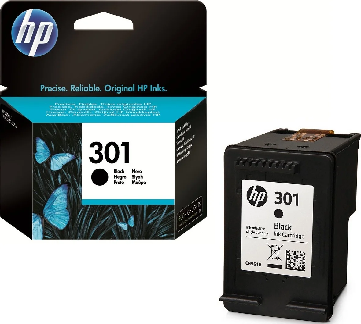 کارتریج جوهر مشکی اصلی HP 301 مدل CH561EE