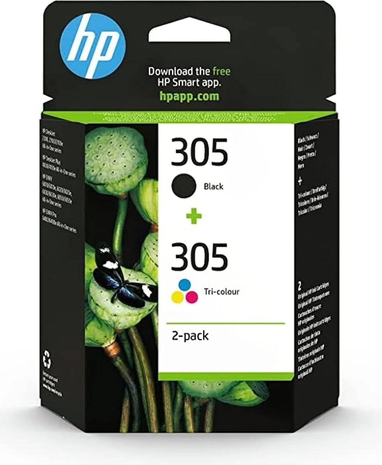 HP 305-3YM61AE/3YM60AE بسته چندتایی کارتریج جوهر اصلی مشکی و سه رنگ