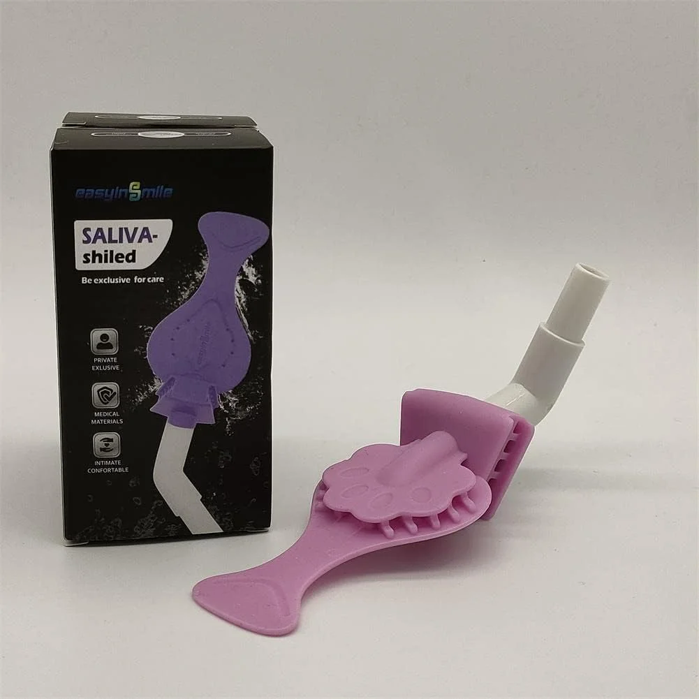 ایزی این اسمایل 2 عدد محافظ ساکشن دندان، بایت بلاک با تخلیه کننده بزاق، دستگاه جداسازی بزاق، نگهدارنده دهان با لوله ساکشن HVE