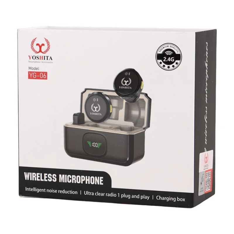 میکروفون یقه ای بیسیم Yoshita YG-06 با رابط لایتنینگ