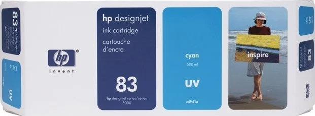کارتریج جوهر آبی فیروزه ای 680 میلی لیتری HP 83 DesignJet UV مدل C4941A