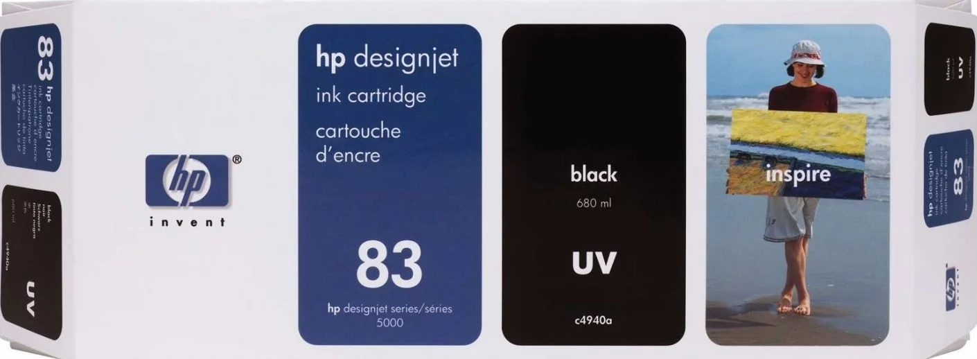 کارتریج جوهر مشکی 680 میلی لیتری HP 83 DesignJet UV - مشکی | C4940A