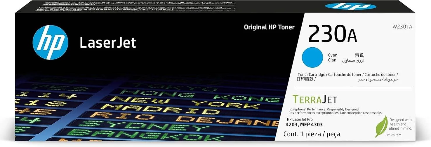 کارتریج تونر لیزری اورجینال اچ پی 230A آبی فیروزه ای