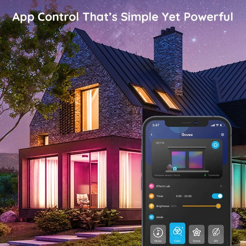 نوار نور ال ای دی RGB هوشمند گووی مدل H6110 با قابلیت اتصال WiFi، طول 10 متر