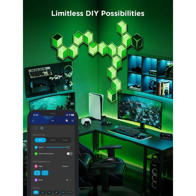 ست پنل نورپردازی هوشمند 7 تایی Govee Glide Hexagon Light Panels Ultra مدل H606A