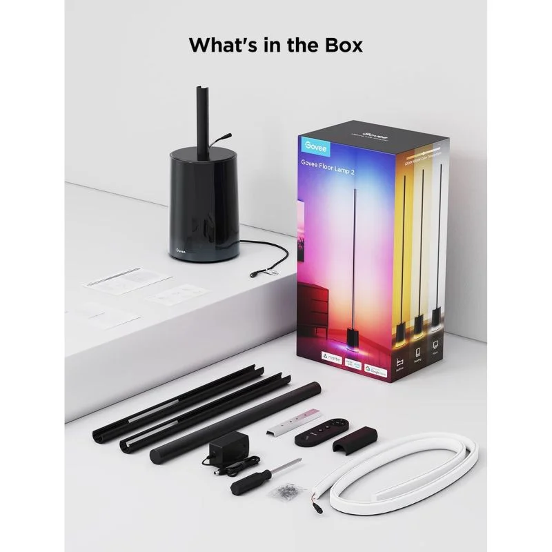 چراغ ایستاده هوشمند گووی مدل H607C با نور RGBICWW