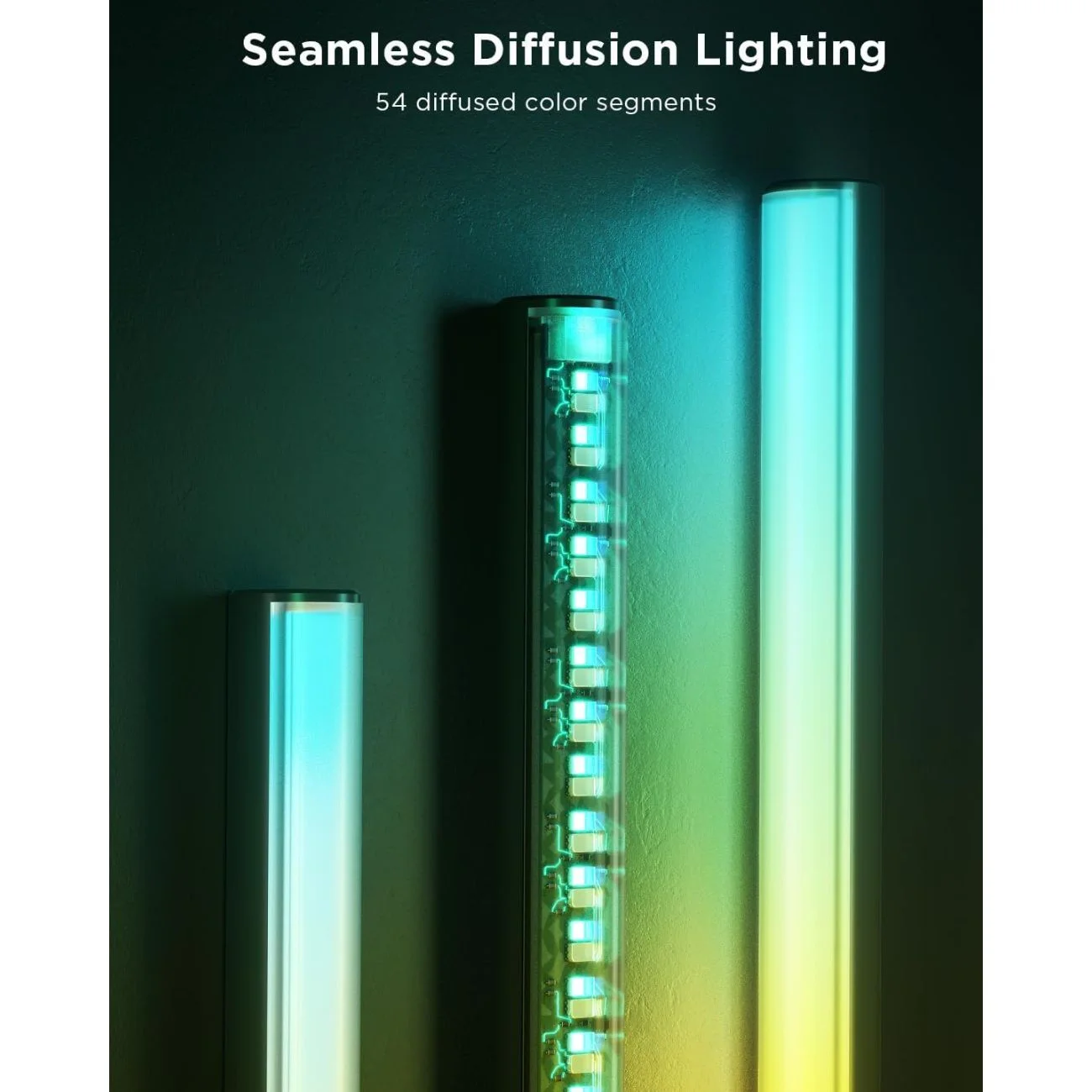 چراغ ایستاده هوشمند و اسپیکردار گووی مدل Lyra RGBICWW Corner Floor Lamp Pro H6079