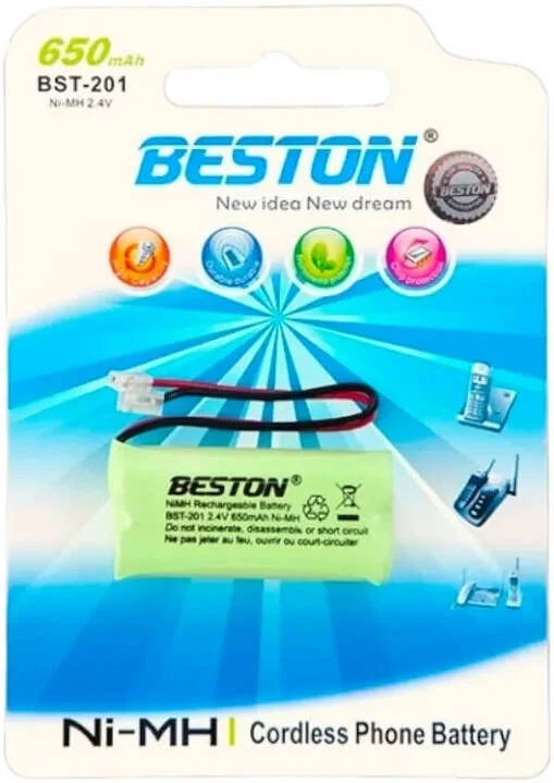 باتری تلفن بی سیم قابل شارژ بستون مدل 201