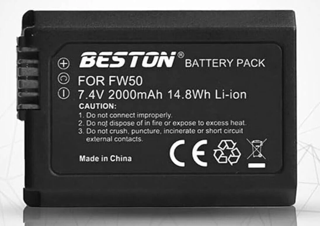 باتری NP-FW50 بستون 1500 میلی آمپر ساعت برای دوربین های سونی، بسته 1 عددی | NP-FW50